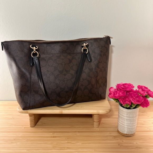Coach Signature Brown Ava Tote Bag - Picture 3 of 16